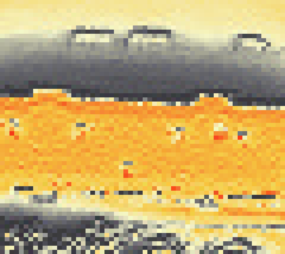 PV-irradiatie op daksegment ingezoomd met intensiteitsverdeling van zonlicht