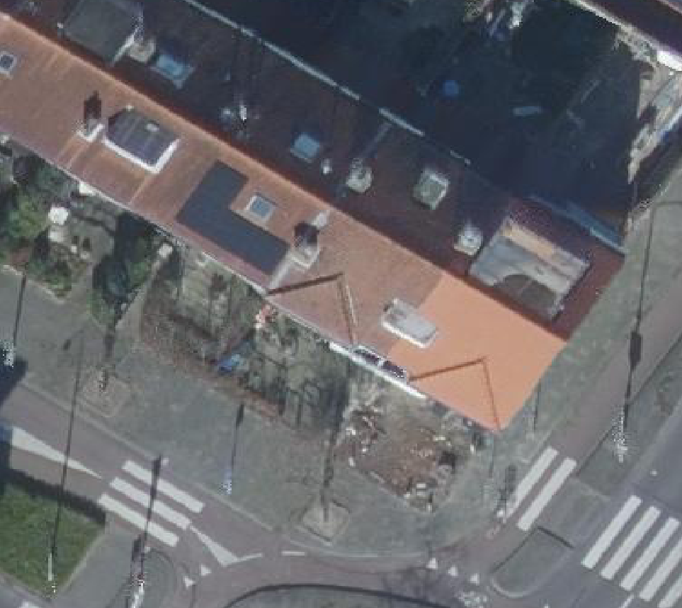 True ortho luchtfoto van Dordrecht met zicht op woning