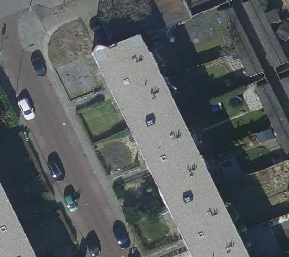 True ortho Luchtfoto op daksegment