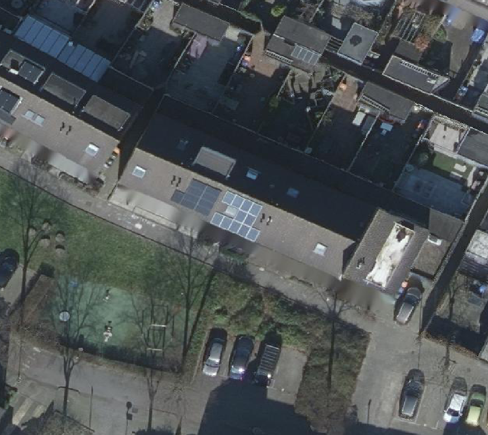 True ortho Luchtfoto op daksegment