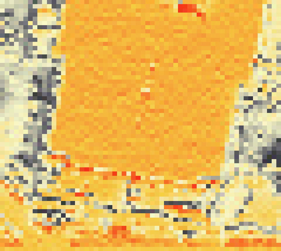 PV-irradiatie op daksegment ingezoomd met intensiteitsverdeling van zonlicht