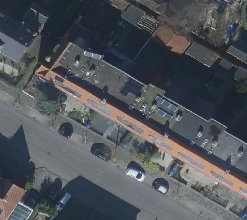 True ortho Luchtfoto op daksegment