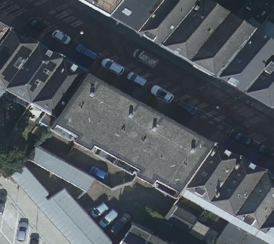 True ortho Luchtfoto op daksegment
