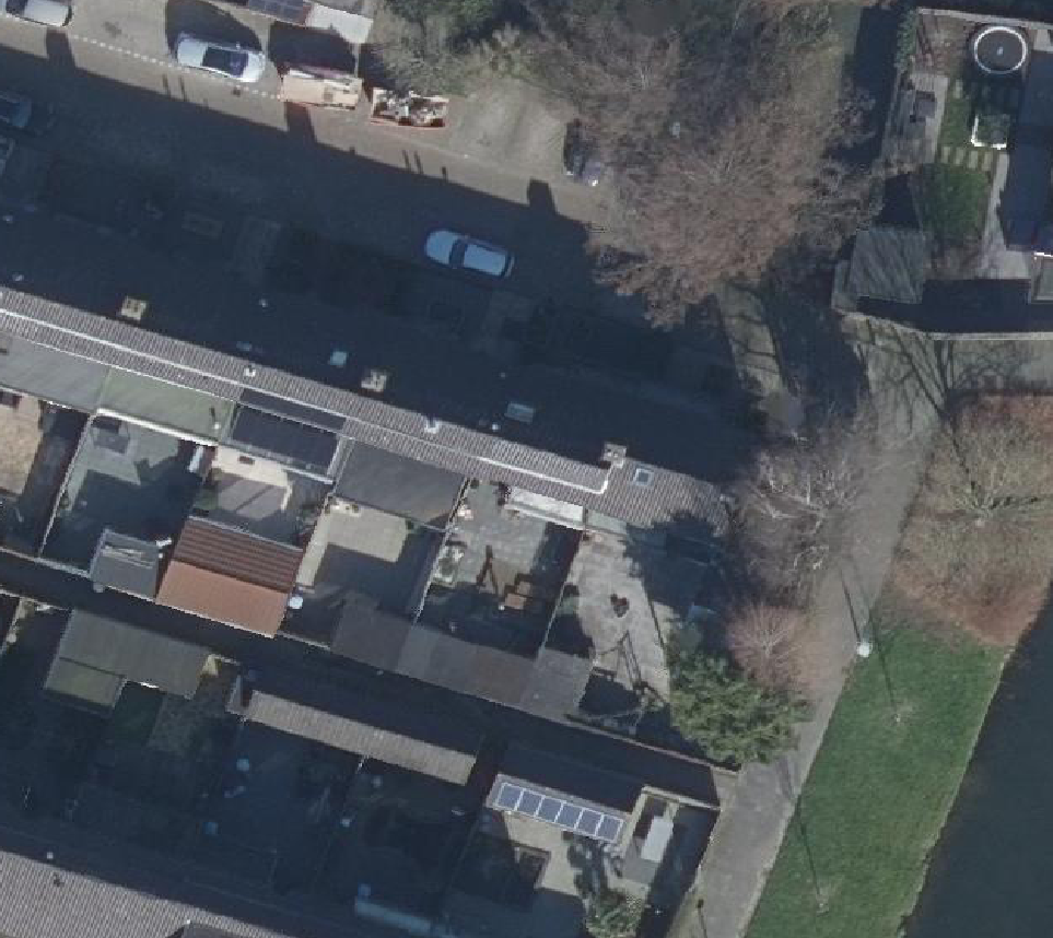 True ortho Luchtfoto op daksegment