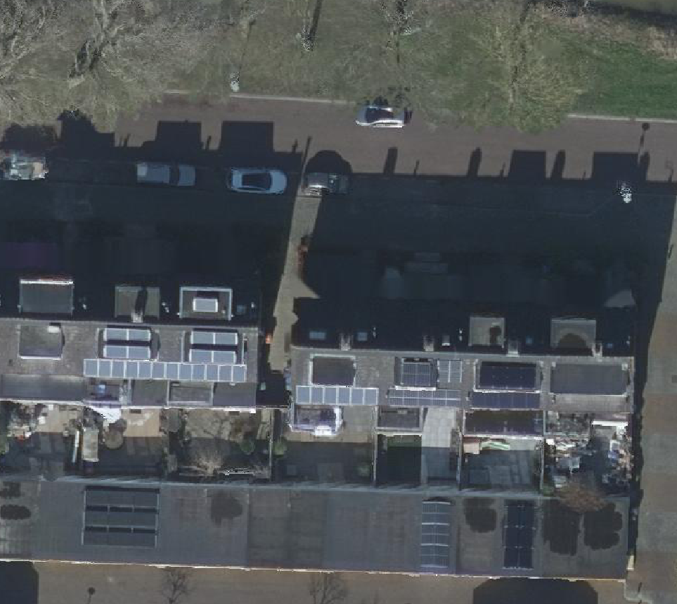 True ortho Luchtfoto op daksegment