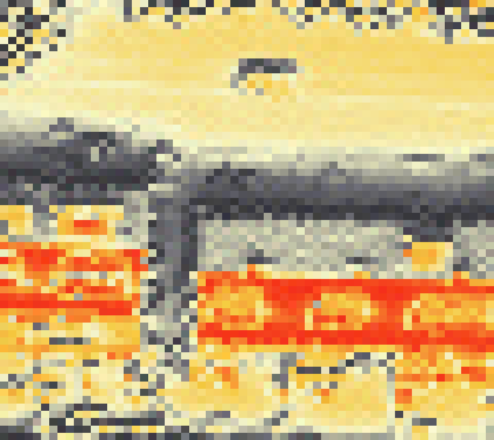 PV-irradiatie op daksegment ingezoomd met intensiteitsverdeling van zonlicht
