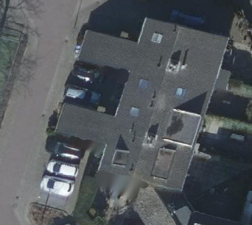 True ortho luchtfoto van Dordrecht met zicht op woning