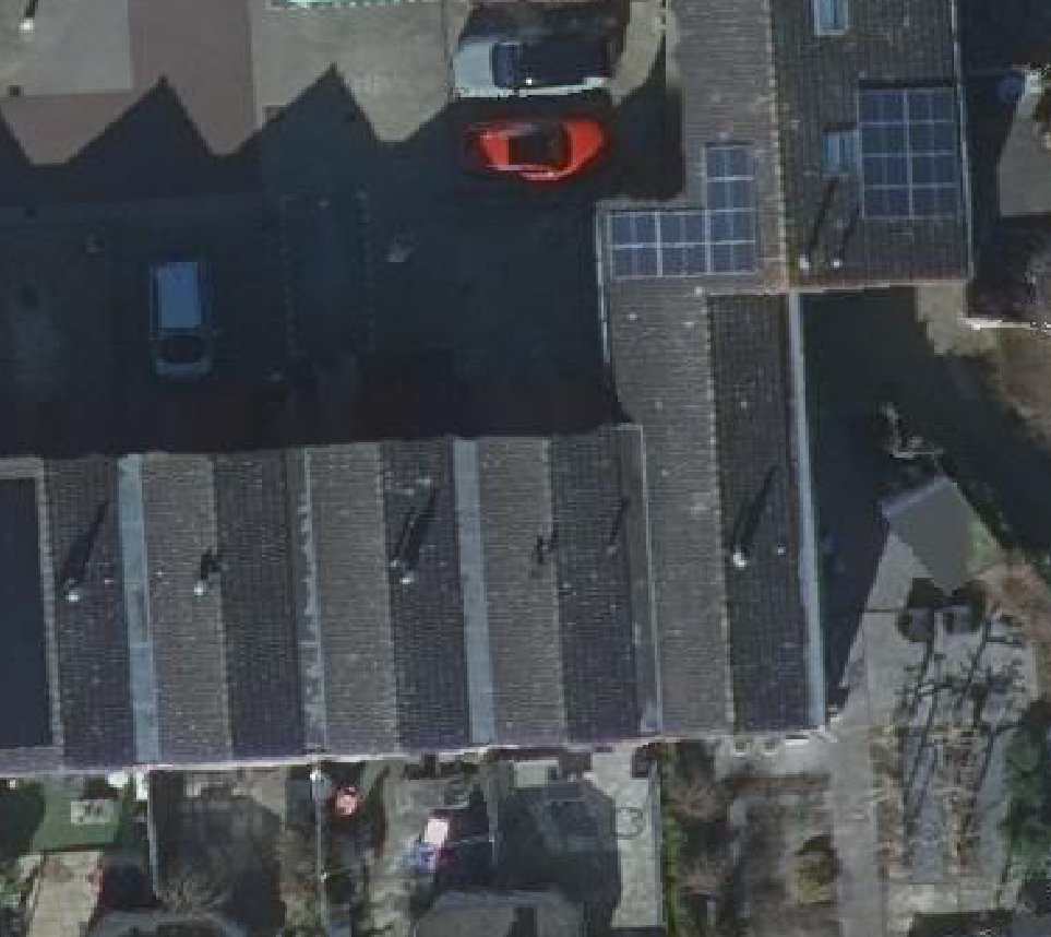 True ortho luchtfoto van Dordrecht met zicht op woning