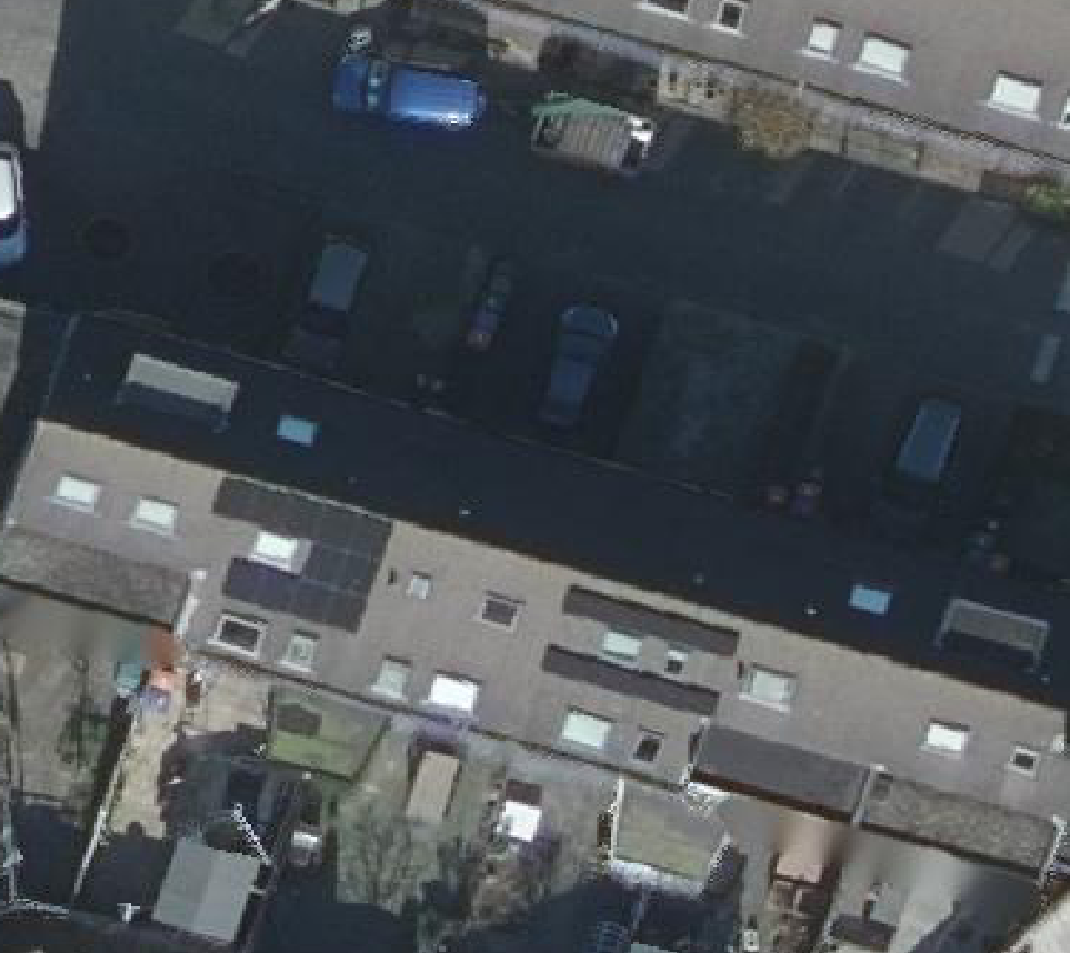 True ortho luchtfoto van Dordrecht met zicht op woning