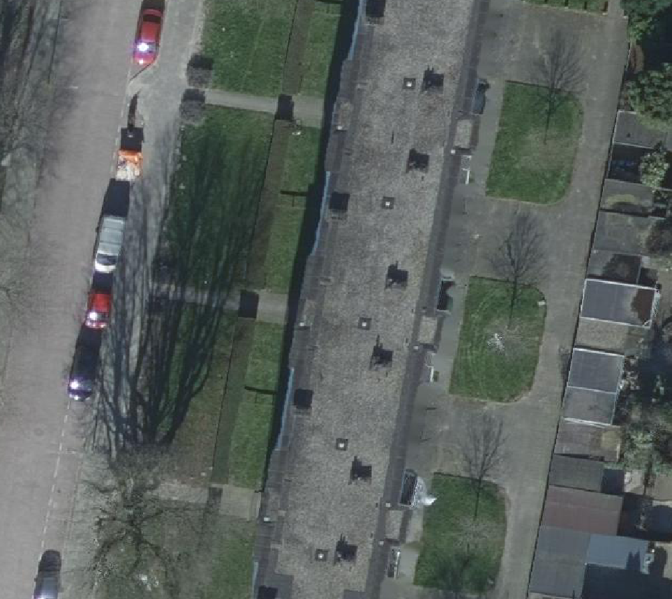 True ortho Luchtfoto op daksegment