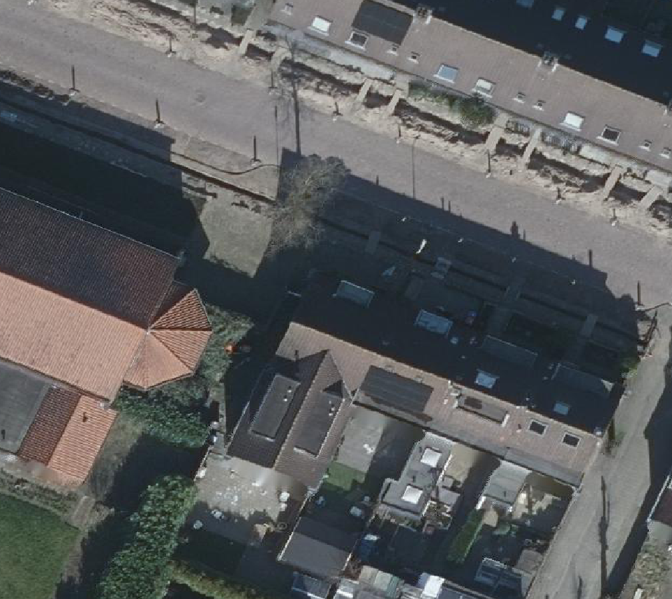 True ortho Luchtfoto op daksegment