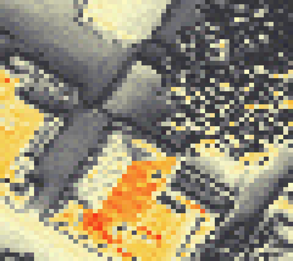 PV-irradiatie op daksegment ingezoomd met intensiteitsverdeling van zonlicht