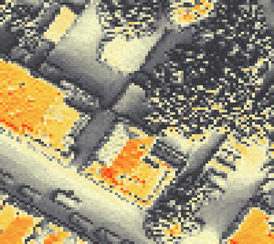 PV-irradiatie op daksegment met intensiteitsverdeling van zonlicht