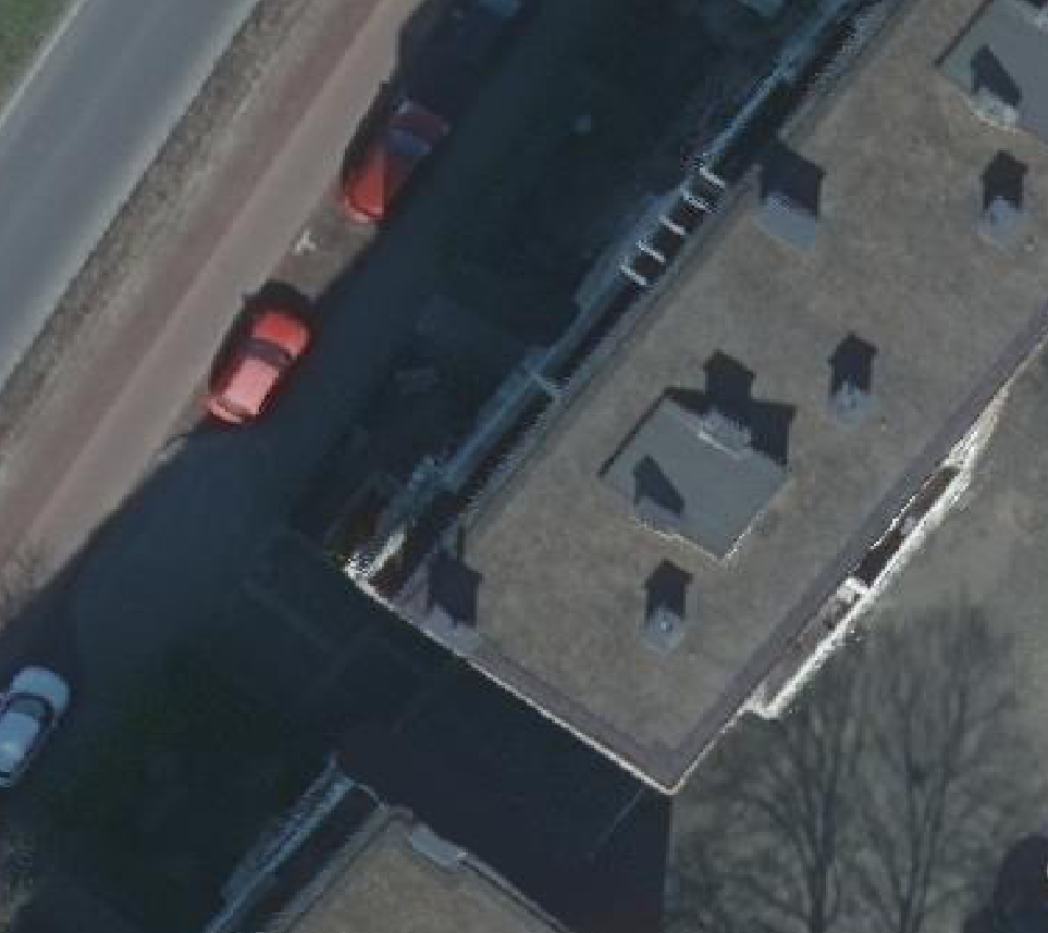 True ortho luchtfoto van Dordrecht met zicht op woning