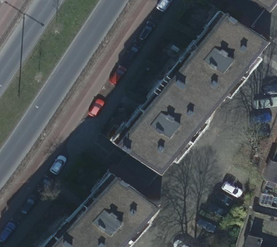True ortho Luchtfoto op daksegment