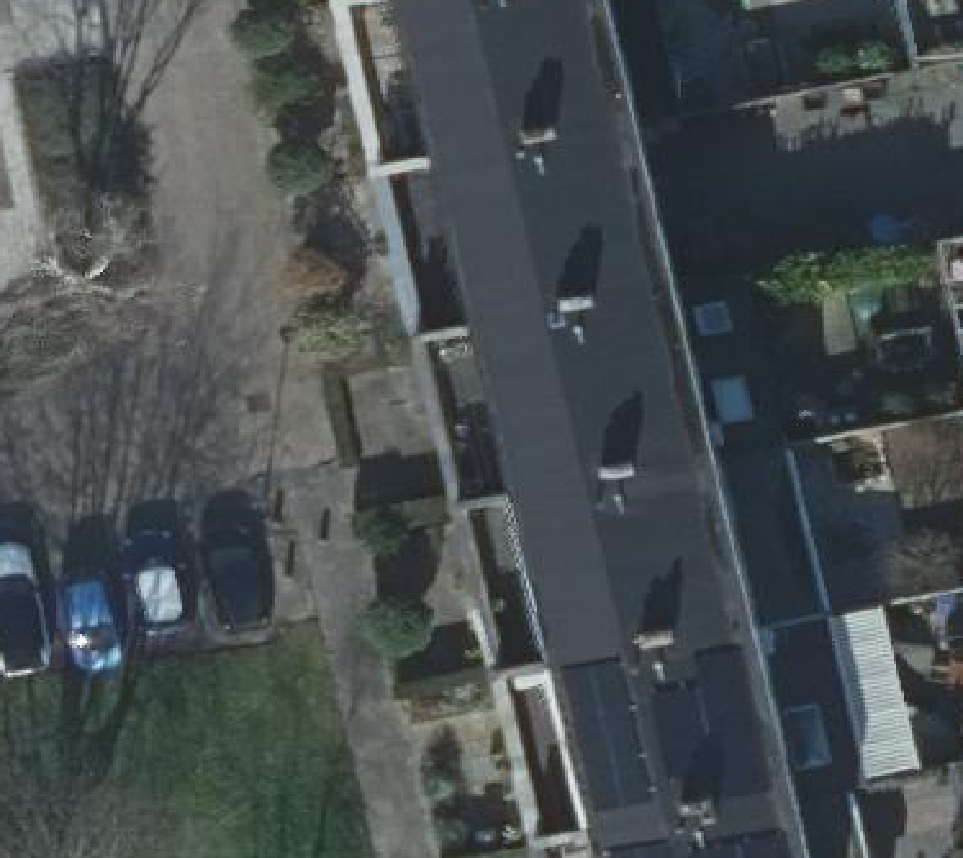 True ortho luchtfoto van Dordrecht met zicht op woning