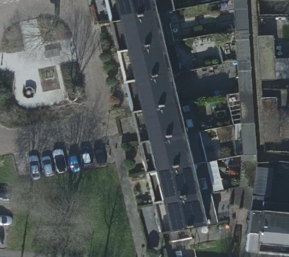 True ortho Luchtfoto op daksegment