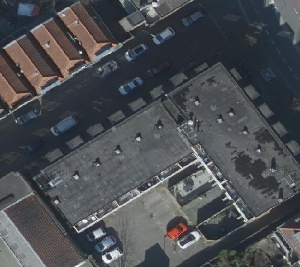 True ortho Luchtfoto op daksegment