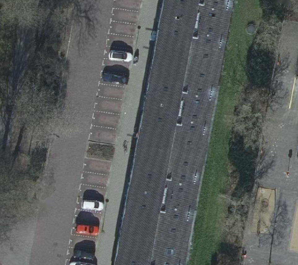 True ortho Luchtfoto op daksegment