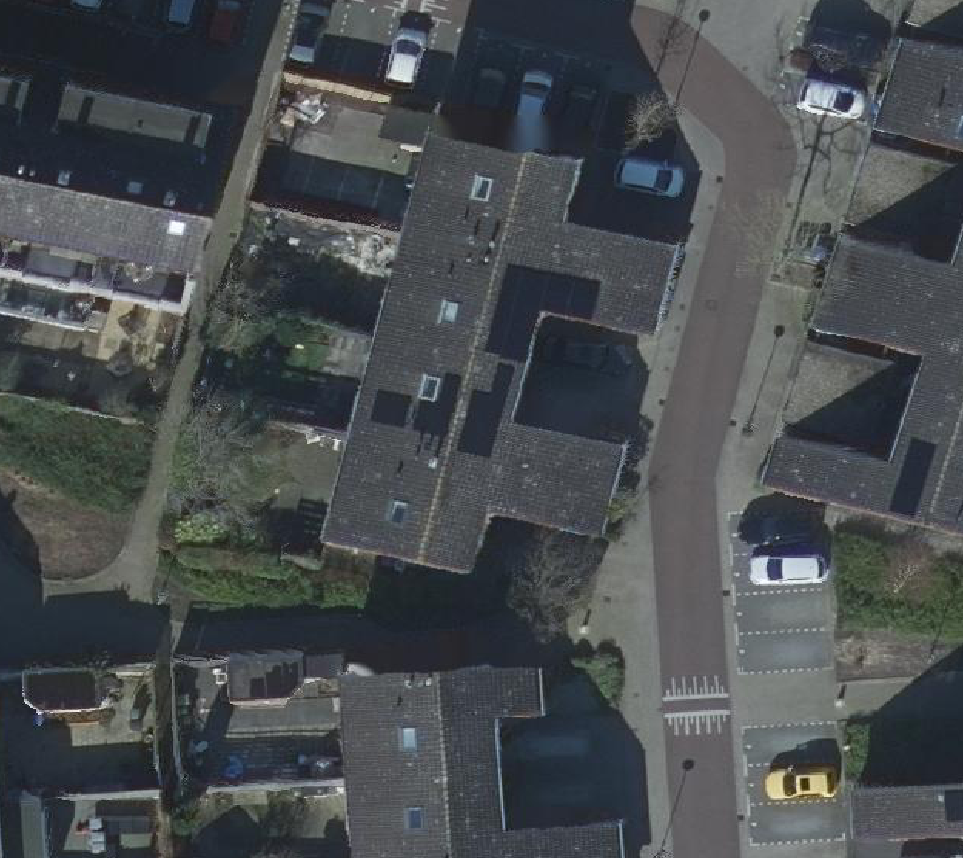 True ortho Luchtfoto op daksegment