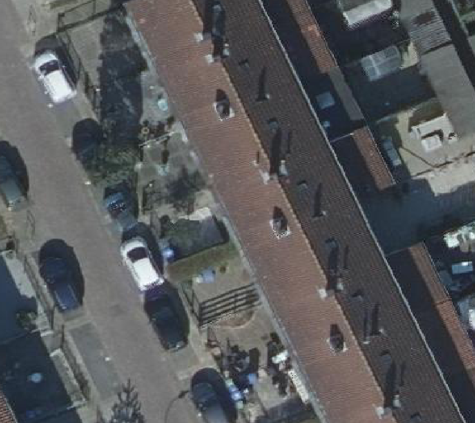 True ortho luchtfoto van Dordrecht met zicht op woning