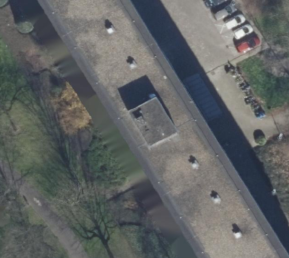 True ortho Luchtfoto op daksegment