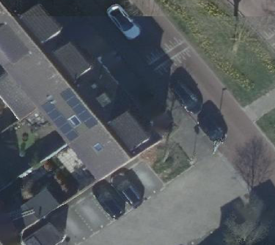True ortho luchtfoto van Dordrecht met zicht op woning
