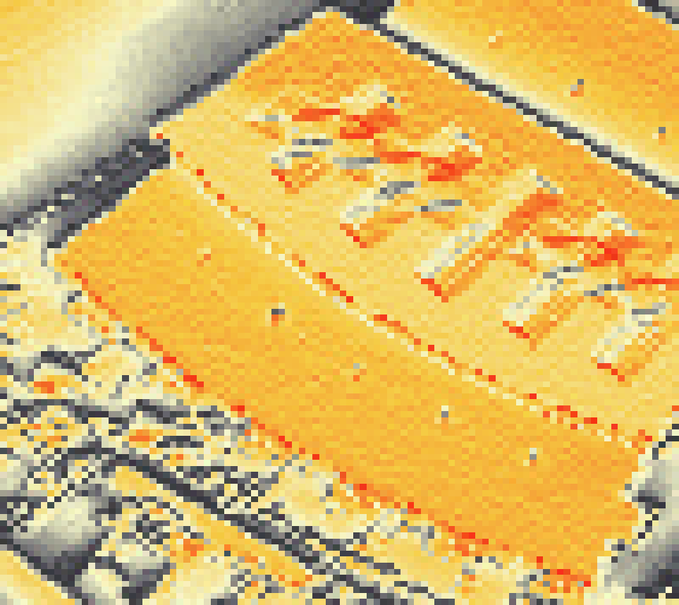 PV-irradiatie op daksegment met intensiteitsverdeling van zonlicht