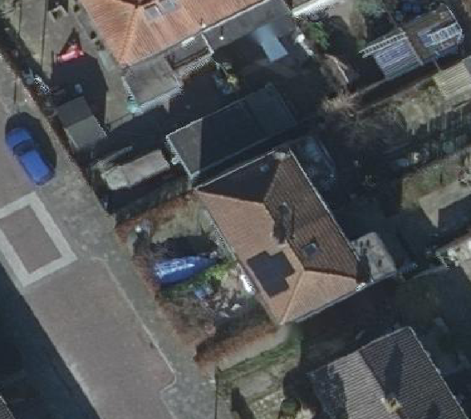 True ortho luchtfoto van Dordrecht met zicht op woning
