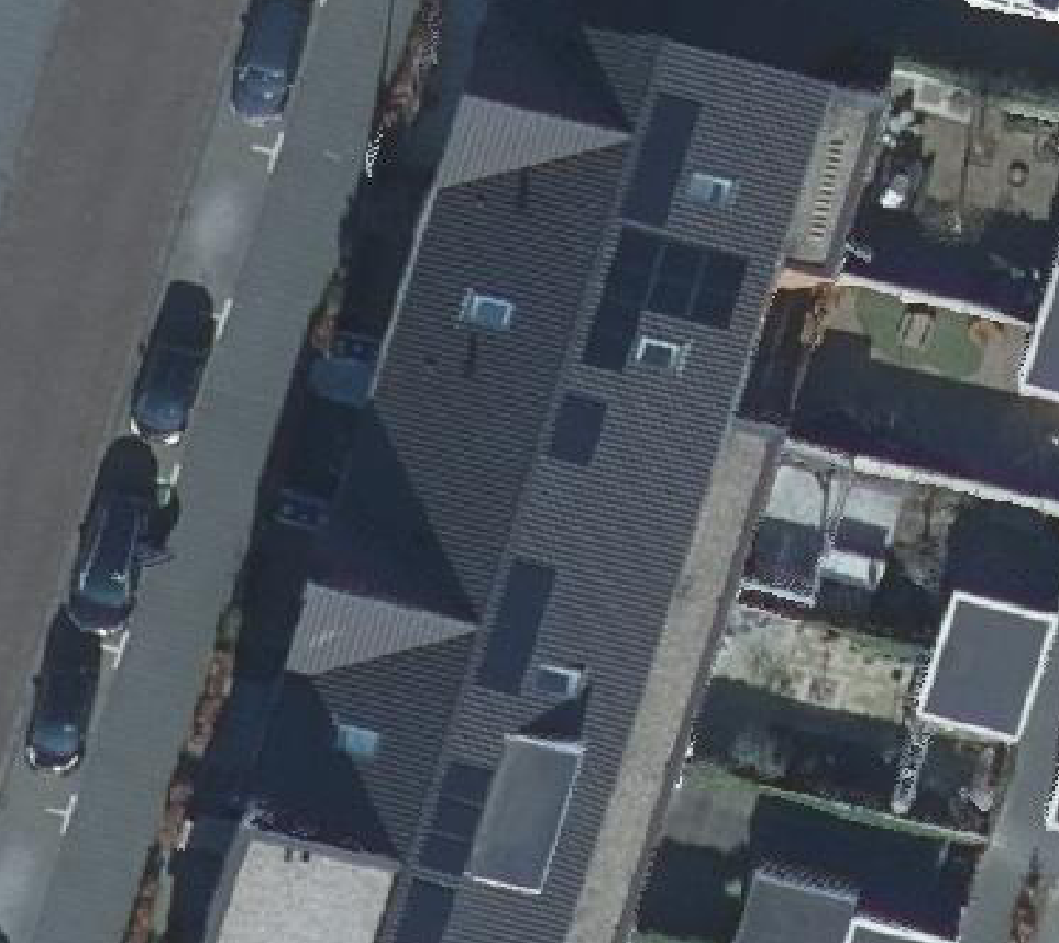 True ortho luchtfoto van Dordrecht met zicht op woning