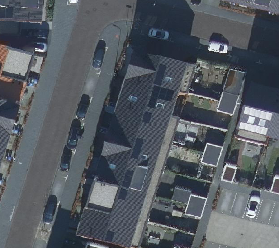 True ortho Luchtfoto op daksegment