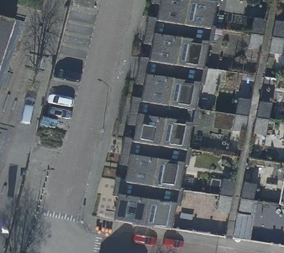 True ortho Luchtfoto op daksegment