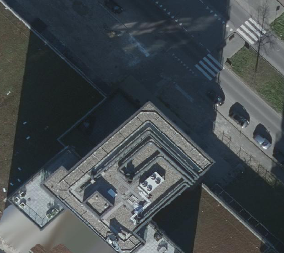 True ortho Luchtfoto op daksegment