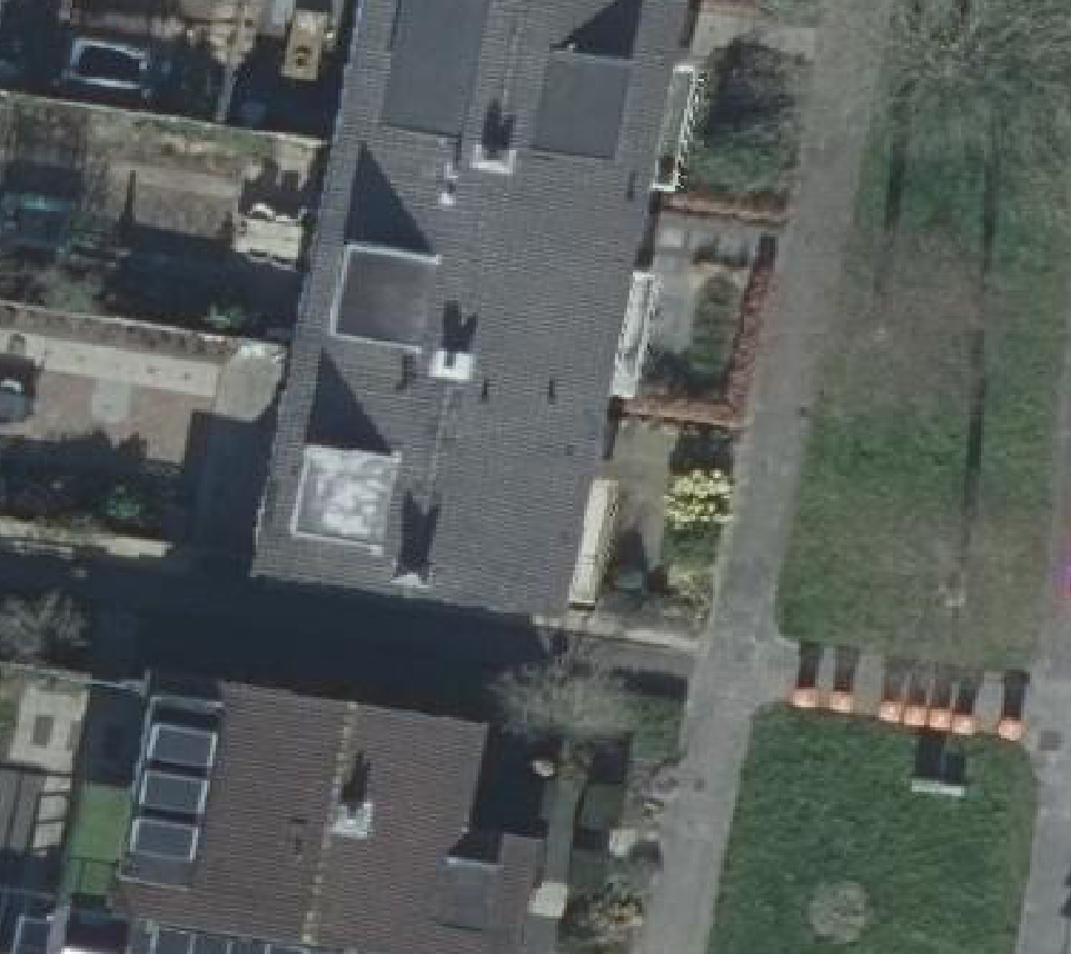True ortho luchtfoto van Dordrecht met zicht op woning