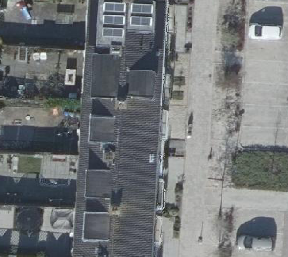 True ortho luchtfoto van Dordrecht met zicht op woning