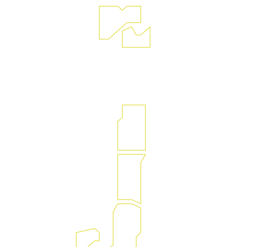 Daksegment ingezoomd met contourlijnen en structuurweergave