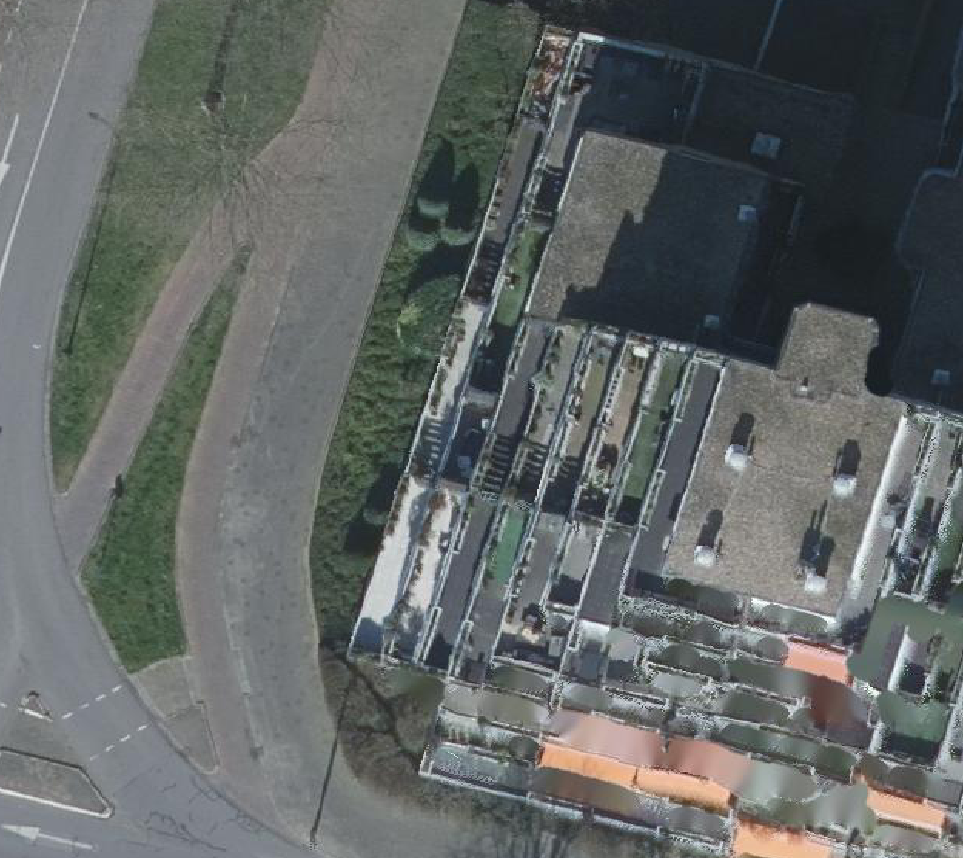 True ortho Luchtfoto op daksegment