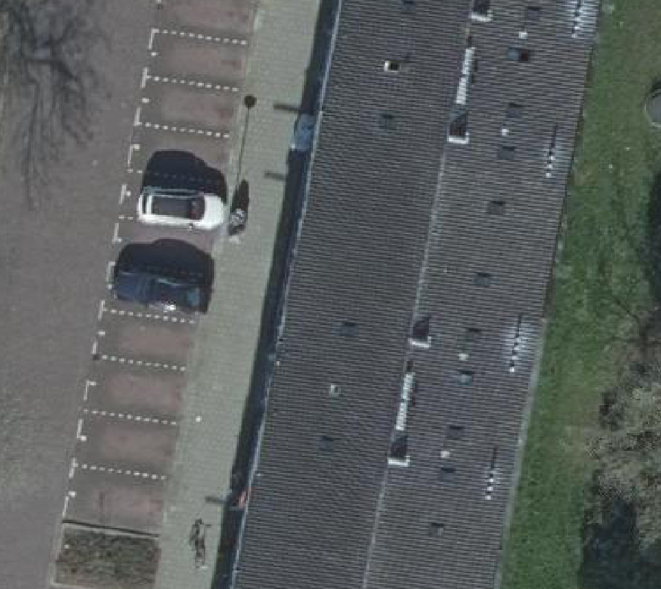 True ortho luchtfoto van Dordrecht met zicht op woning