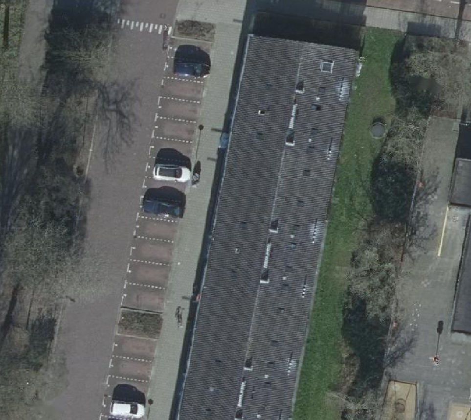 True ortho Luchtfoto op daksegment