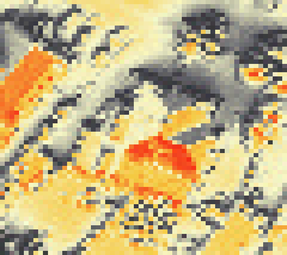 PV-irradiatie op daksegment ingezoomd met intensiteitsverdeling van zonlicht