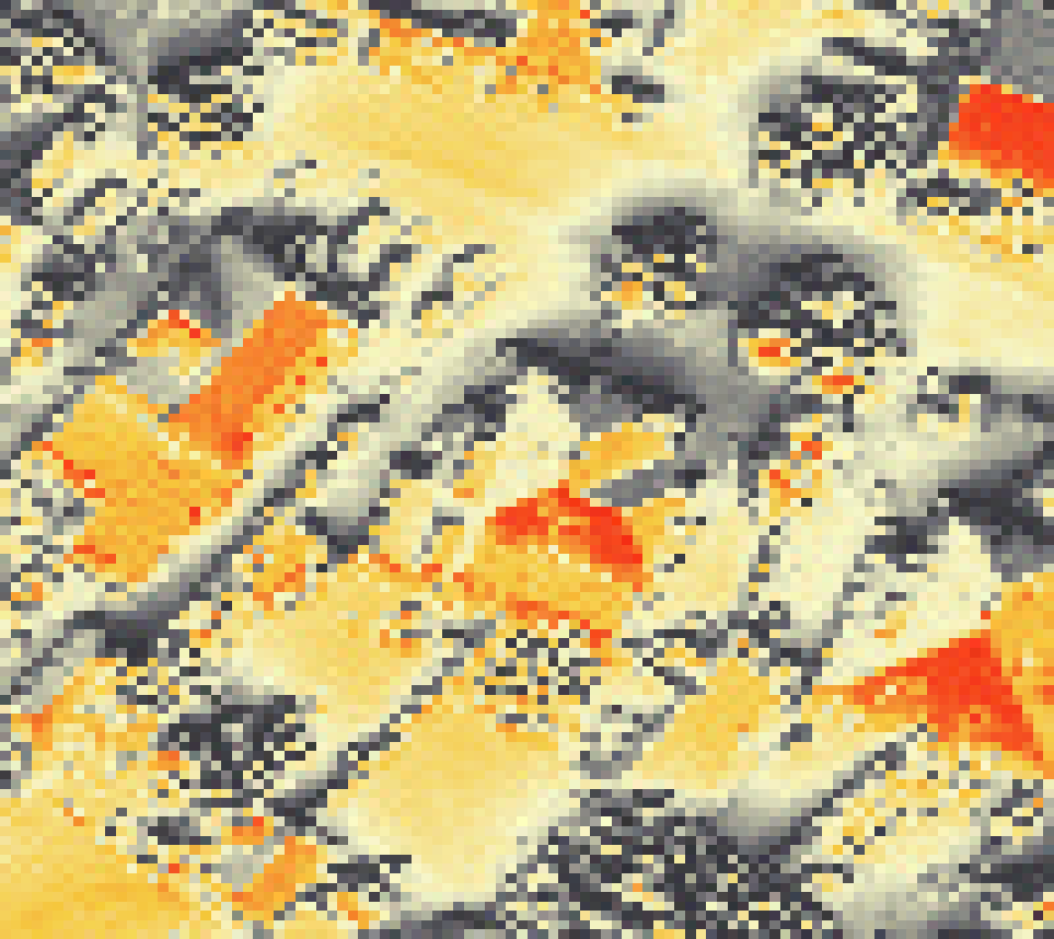 PV-irradiatie op daksegment met intensiteitsverdeling van zonlicht