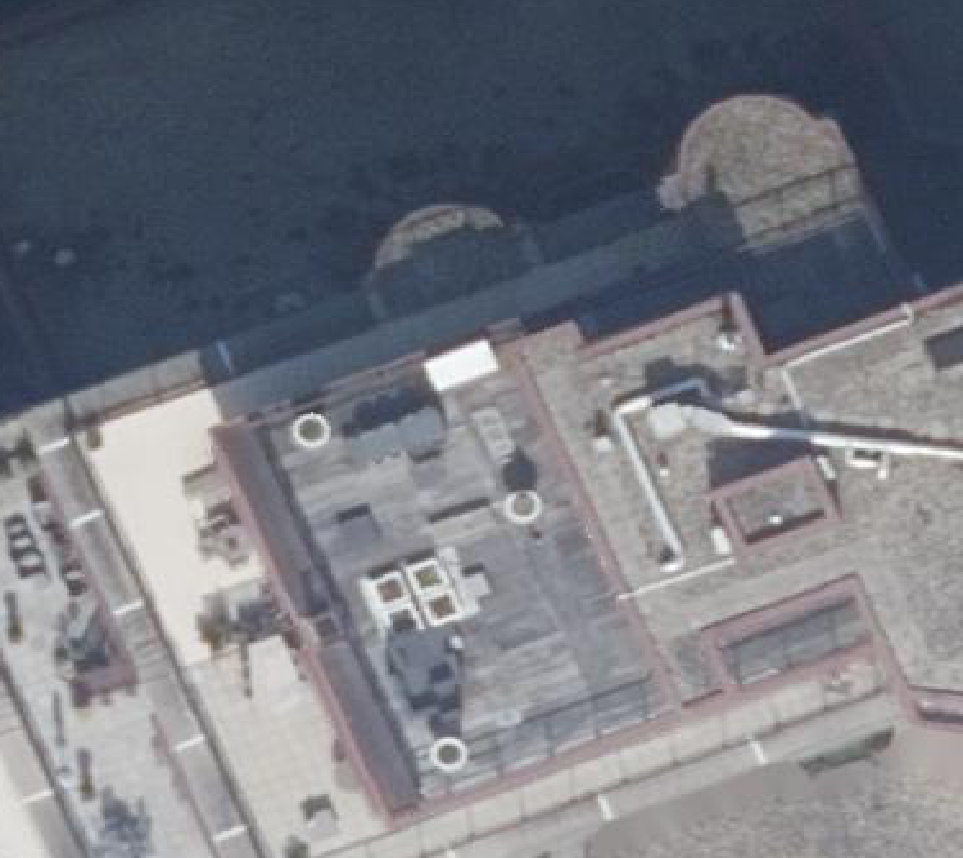 True ortho Luchtfoto op daksegment ingezoomd