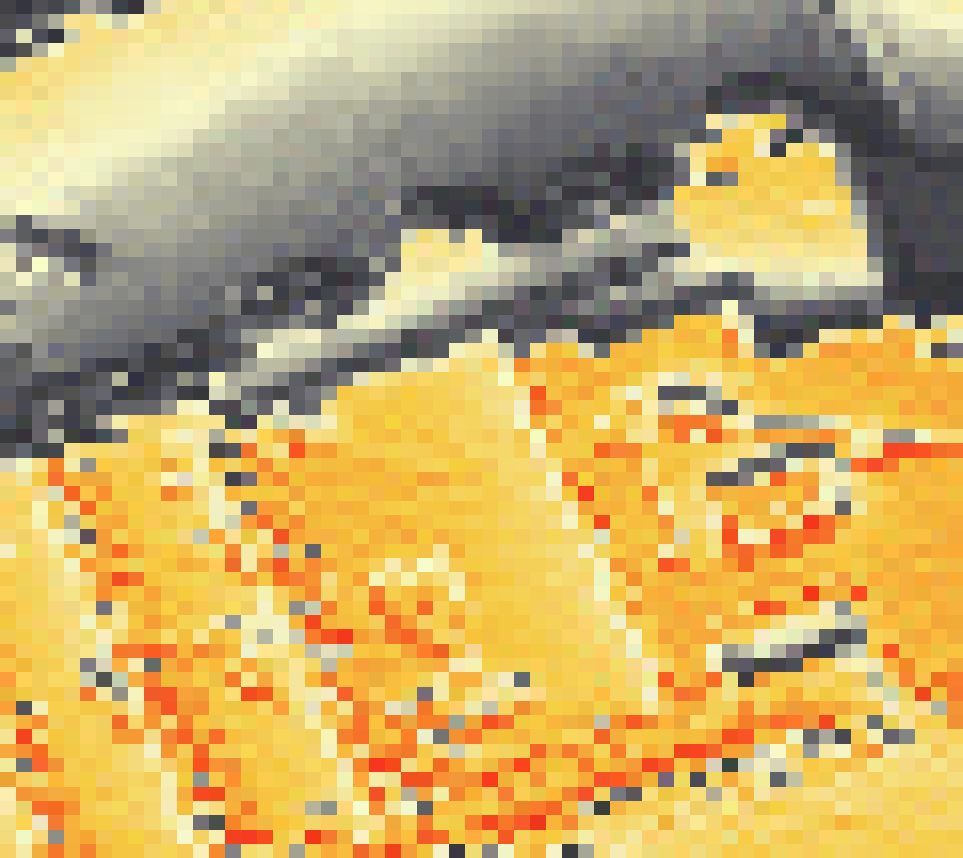 PV-irradiatie op daksegment ingezoomd met intensiteitsverdeling van zonlicht