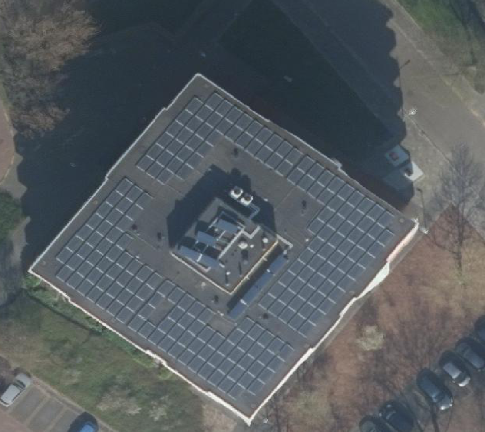 True ortho Luchtfoto op daksegment