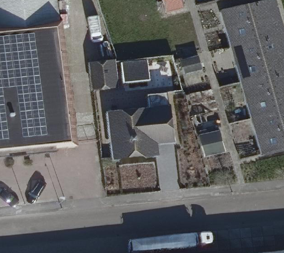 True ortho Luchtfoto op daksegment