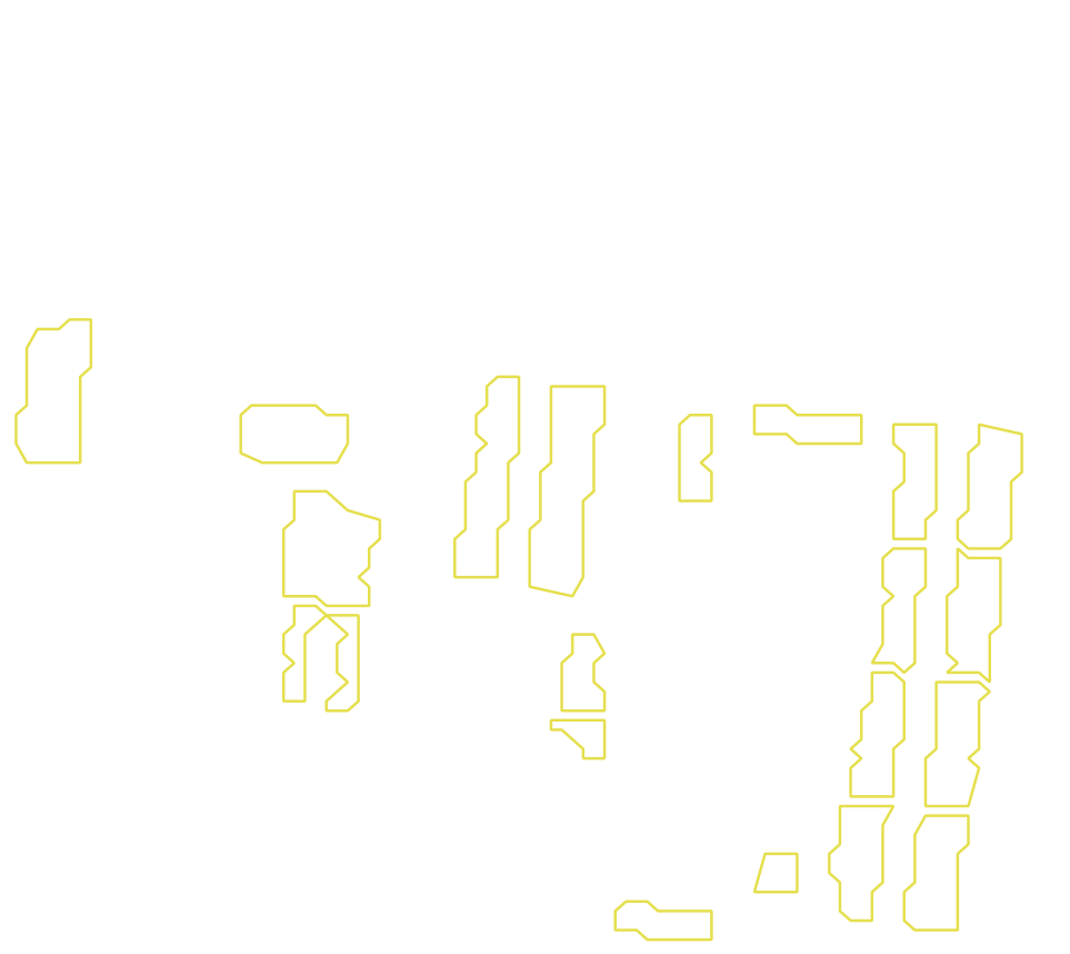 Daksegment met contourlijnen en structuurweergave