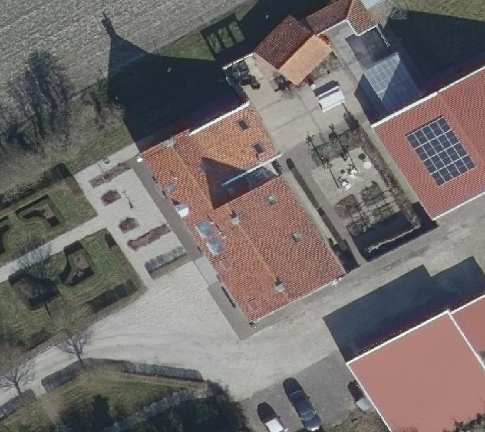 True ortho Luchtfoto op daksegment