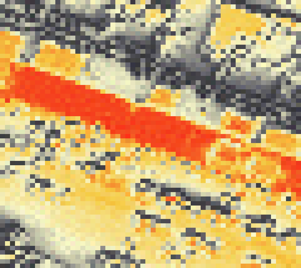 PV-irradiatie op daksegment ingezoomd met intensiteitsverdeling van zonlicht