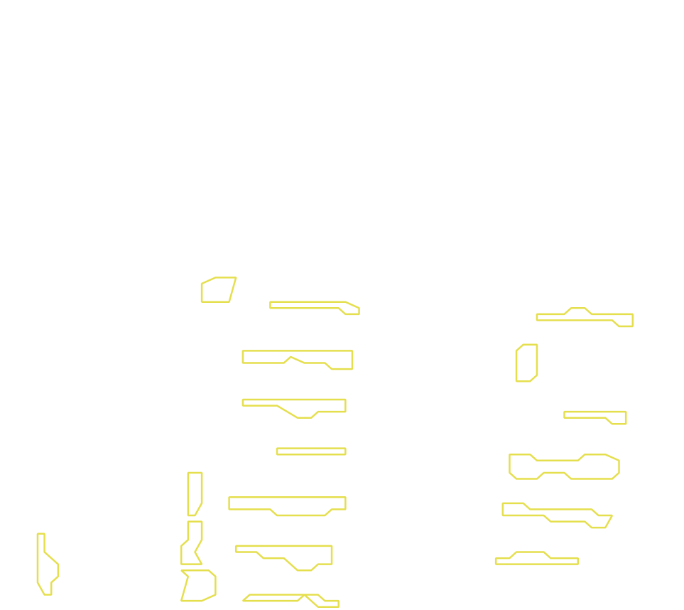 Daksegment met contourlijnen en structuurweergave