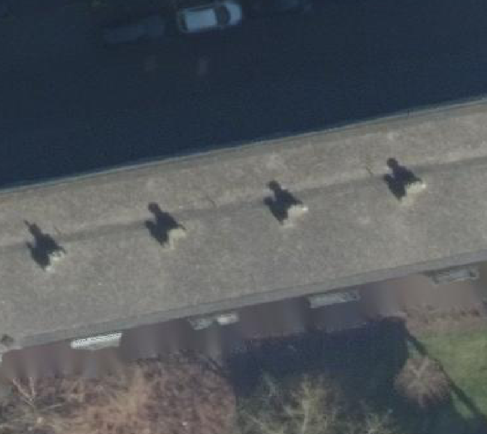 True ortho luchtfoto van Gouda met zicht op woning